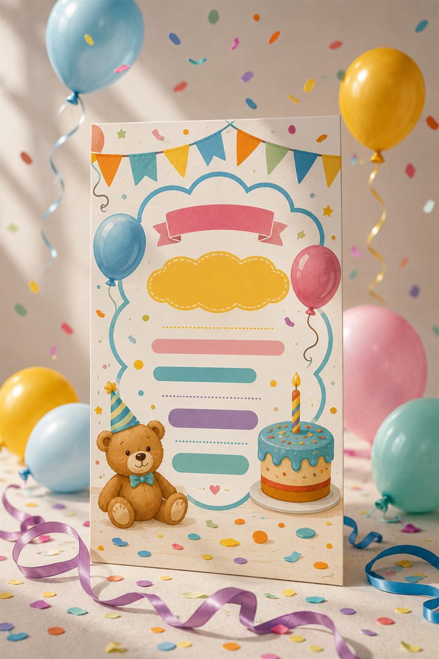 Invitación de cumpleaños personalizada creada con la DIA