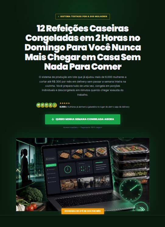 Página de ventas en tema oscuro creada con la DIA